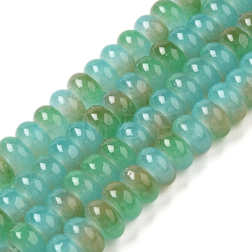 Baking Paint Glass Beads Strands X-DGLA-C003-01H-1