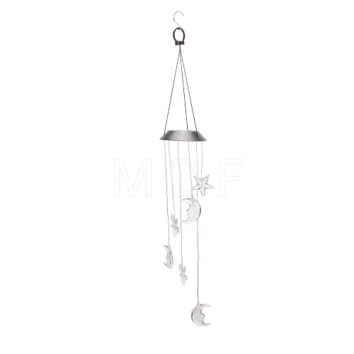 LED Solar Powered Star & Moon Wind Chime HJEW-I009-15-1