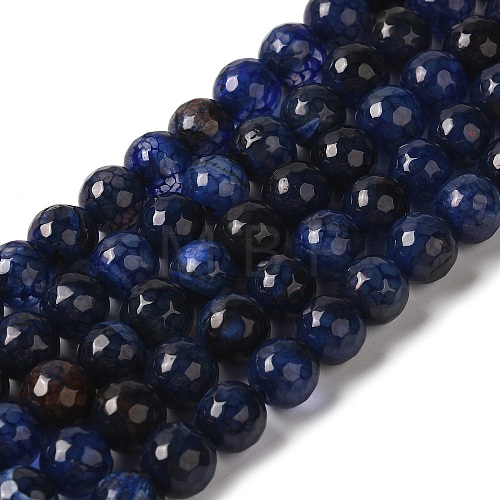 Dyed & Heated Natural Dragon Veins Agate Beads Strands G-P539-A01-11-1