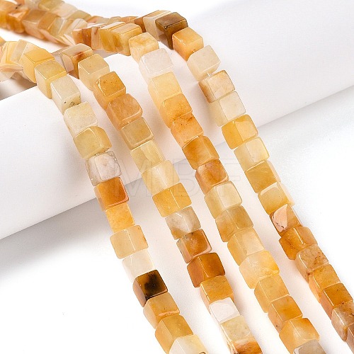 Natural Topaz Jade Beads Strands G-T139-6x6-30B-1