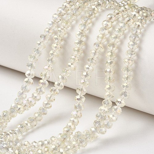 Electroplate Transparent Glass Beads Strands X-EGLA-A034-T6mm-T16-1