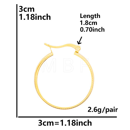 Stylish Stainless Steel Hoop Earrings for Women OK9057-8-1