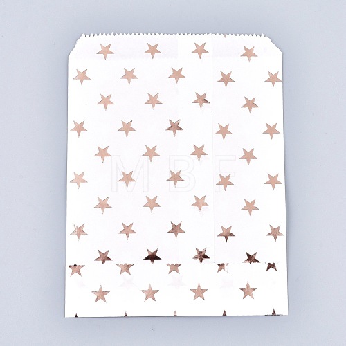 Star Pattern Eco-Friendly Kraft Paper Bags AJEW-M207-G01-01-1