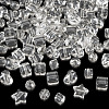 100Pcs 5 Styles Transparent Acrylic Beads TACR-TA0001-92-3