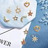 12Pcs 6 Style Alloy Rhinestone Pendants FIND-FH0002-72-5