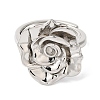 Rack Plating Flower Brass Adjustable Rings RJEW-S413-03P-2