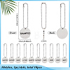 10Pcs 10 Styles 304 Stainless Steel Soap Tags with Chain AJEW-FG0005-65-2