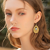 12 Pairs 2 Colors 304 Stainless Steel Teardrop Dangle Earring DIY Jewelry Kits EJEW-UN00031-5