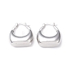 Rack Plating Brass Handbag Shape Hoop Earrings for Women EJEW-F306-04P-1