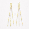 Brass Serpentine Chain Tassel Big Pendants X-KK-T035-133G-1