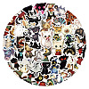 50Pcs Gothic PVC Self-Adhesive Stickers PW-WG18F9C-01-5