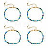 Bohemian Dyed Natural Shell Heishi Beaded Bracelet Sets MF5991-6-1