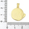 Rack Plating Brass Pave Shell Flat Round Heart Pendants KK-Z063-13G-01-3