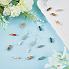 40Pcs 5 Styles Natural Gemstone Copper Wire Wrapped Connector Charms FIND-FH0005-17-4