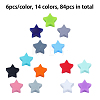 84Pcs 14 Colors Silicone Beads SIL-CA0001-26-3
