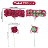 288Pcs Foam & Iron Artificial Flower AJEW-SP0003-58B-2