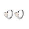 Natural Shell Heart Hoop Earrings QE2465-2-1