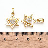 Brass Micro Pave Cubic Zirconia Pendants KK-T070-60G-3