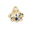Brass Micro Pave Cubic Zirconia Charms KK-M326-20A-G-1
