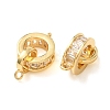 Brass Pave Clear Cubic Zirconia Tube Bails CU-CBA2907-12G-2