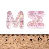 UV Plating Transparent Acrylic European Beads OACR-M027-02M-01-3