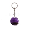 Natural Amethyst Triskele/Triskelion Pendant Keychain KEYC-A031-01P-02-3