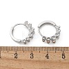 Brass Clear Cubic Zirconia Hoop Earrings EJEW-Q014-24P-3