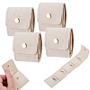 4-Pocket PU Leather Jewelry Rolls with Golden Tone Metal Snap Buttons ABAG-WH0048-69A-1