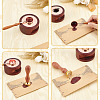 Brass Wax Seal Stamps with Rosewood Handle AJEW-WH0412-0047-3