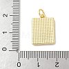 Brass Pave Natural White Shell Pendants KK-S522-09G-D-2