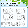 140Pcs 7 Styles Alloy Bead Frame FIND-WR0012-39-2