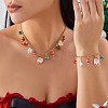 Christmas Alloy & Glass & Plastic & Polymer Clay Pendant Necklaces & Charm Bracelets Sets FS-WG7A63D-02-2