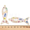 Printed Alloy Enamel Big Pendants RB-CBAA915-01G-3