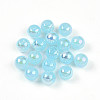 Electroplate Pearlized Glass Pearl Beads EGLA-T021-14B-07-1