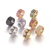 Brass Micro Pave Cubic Zirconia Pendants ZIRC-L075-01-1