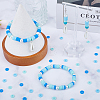 3 Strands 3 Colors Flat Round Handmade Polymer Clay Beads CLAY-SC0001-68B-02-4