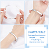 Unicraftale 1Pc Stainless Steel Grooved Bangles STAS-UN0042-51P-5