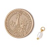 Natural Cultured Freshwater Pearl Potato Charms with Brass Jump Rings X-PALLOY-JF04176-01-2