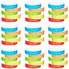 50Pcs 5 Colors PVC Disposable Wristbands BJEW-GF0001-42-7
