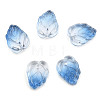 Two-Tone Transparent Glass Charms X-GLAA-H016-15A-3