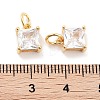 Brass Glass Pendants X-KK-P271-22G-3