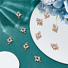 BENECREAT 10Pcs Brass Crystal Rhinestone Connector Charms KK-BC0001-50-4