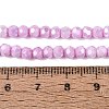 Anti-Tarnish Electroplate Glass Beads Strands EGLA-ZX010-4mm-05-6