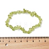 Unisex Chip Natural Peridot Beaded Stretch Bracelets BJEW-S143-51-2