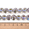 Electroplate Transparent Glass Beads Strands EGLA-B012-AB16-4