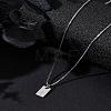 1Pc Stainless Steel Letter Rectangle Pendant Necklaces NJEW-LP0001-34T-P-3