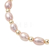 Natural Cultured Freshwater Pearl Beads Stretch Bracelets for Women BJEW-JB13540-4