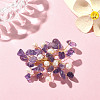 Natural Amethyst Chips & Pearl Beaded Flower Brooch Pin JEWB-BR00098-01-2