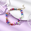 Synthetic Turquoise Chip Beaded Bracelets for Women BJEW-JB12783-1