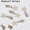 50Pcs Star Iron Zipper Sliders FIND-CY0002-21-5